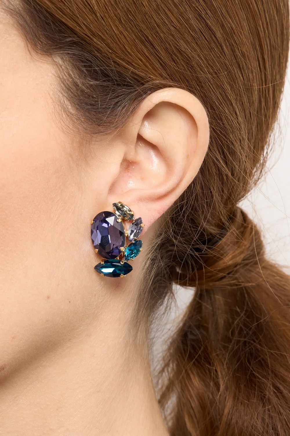 Philippe Ferrandis Paris by Night boucles clips bleues 2,8 cm
