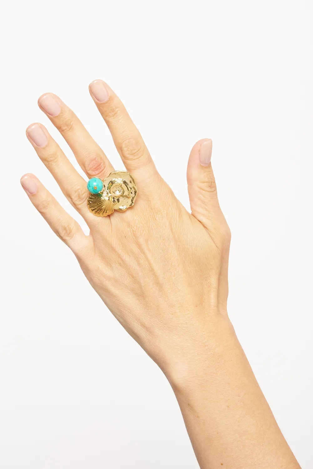 Philippe Ferrandis Minorca bague ajustable dorée créateur
