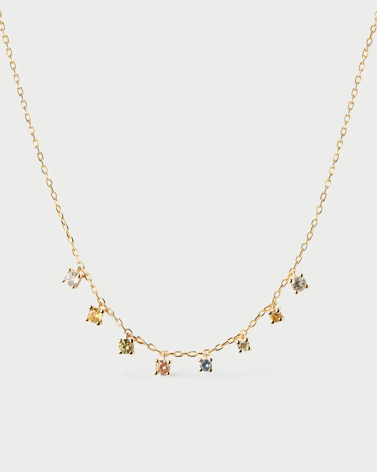 PDPAOLA Rainbow Salsa collier multicolore zirconias