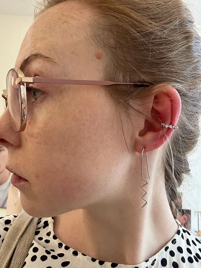 Astrid & Miyu Celestial Crystal ear cuff argent strass