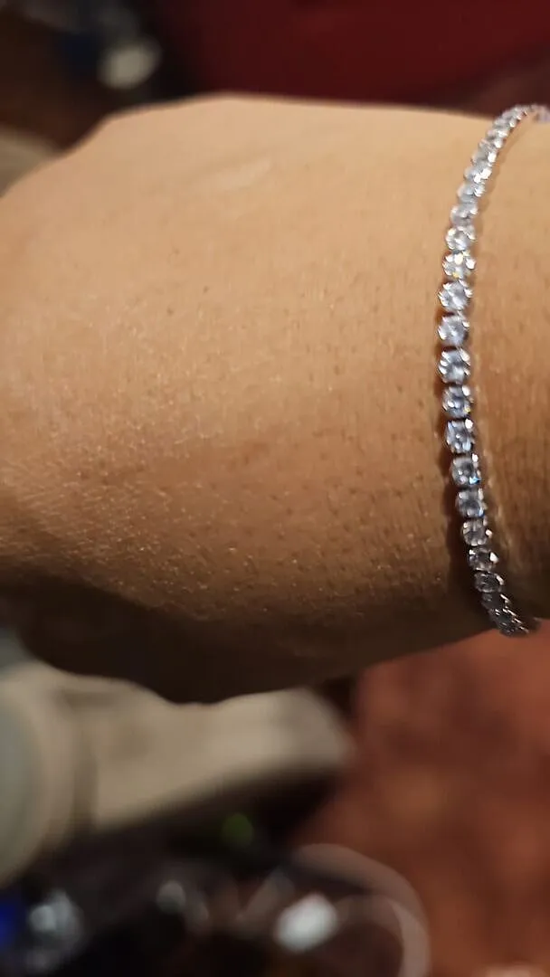 Astrid & Miyu Gleam Bold tennis bracelet argent large