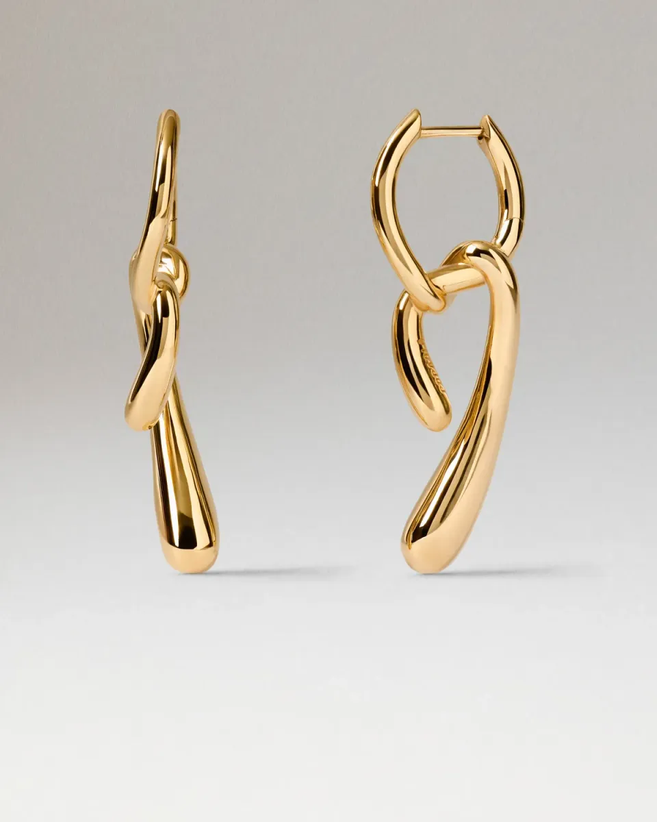 PDPAOLA Twist boucles d'oreilles torsadées longues