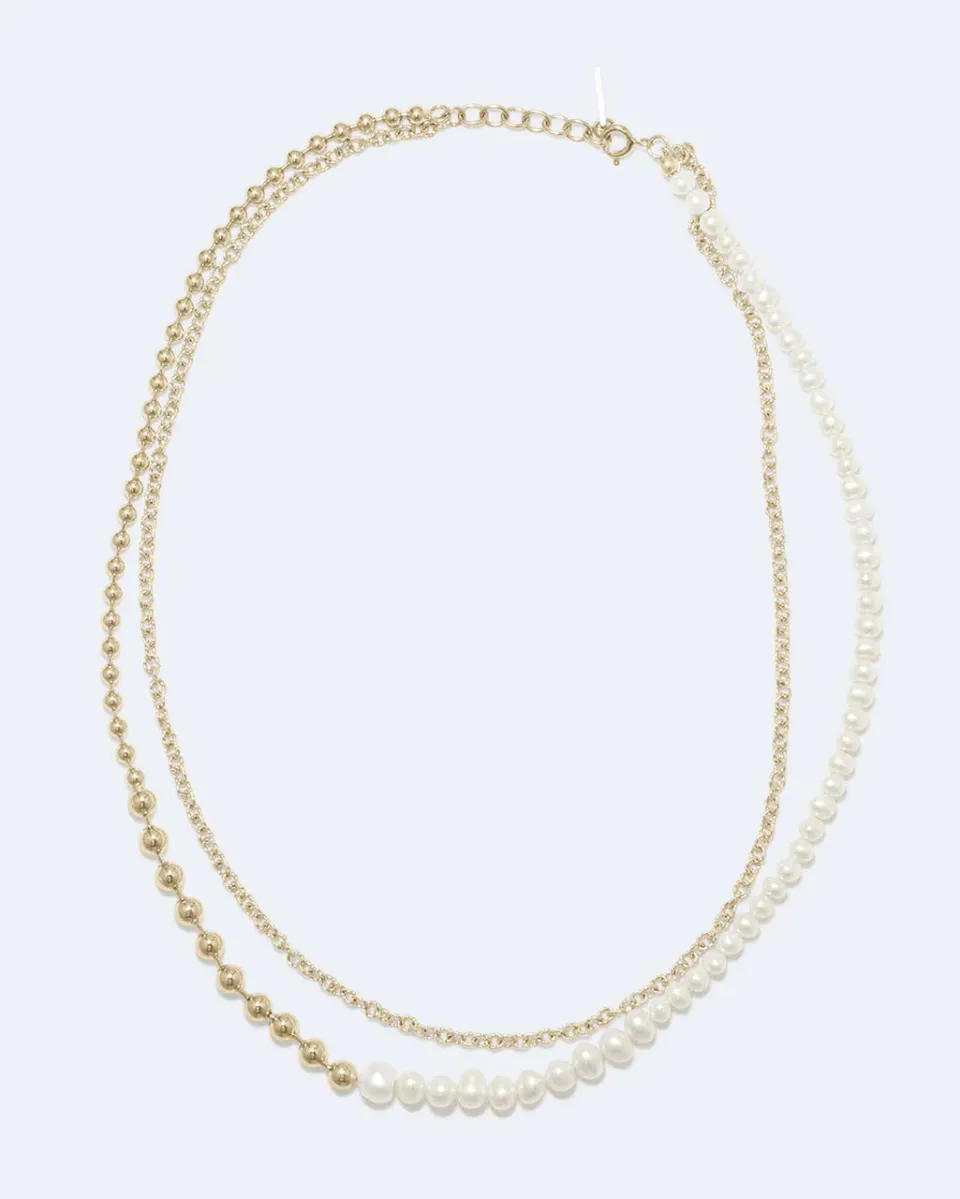 Completedworks Forgotten Seas collier perle plaqué or