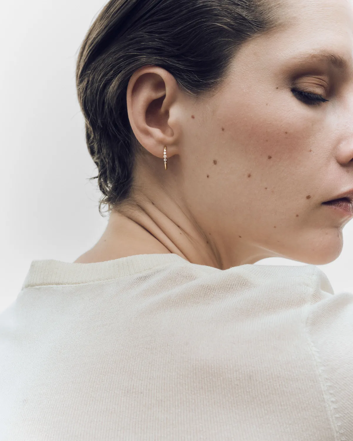 PDPAOLA Vivienne créoles or massif 18 carats diamants