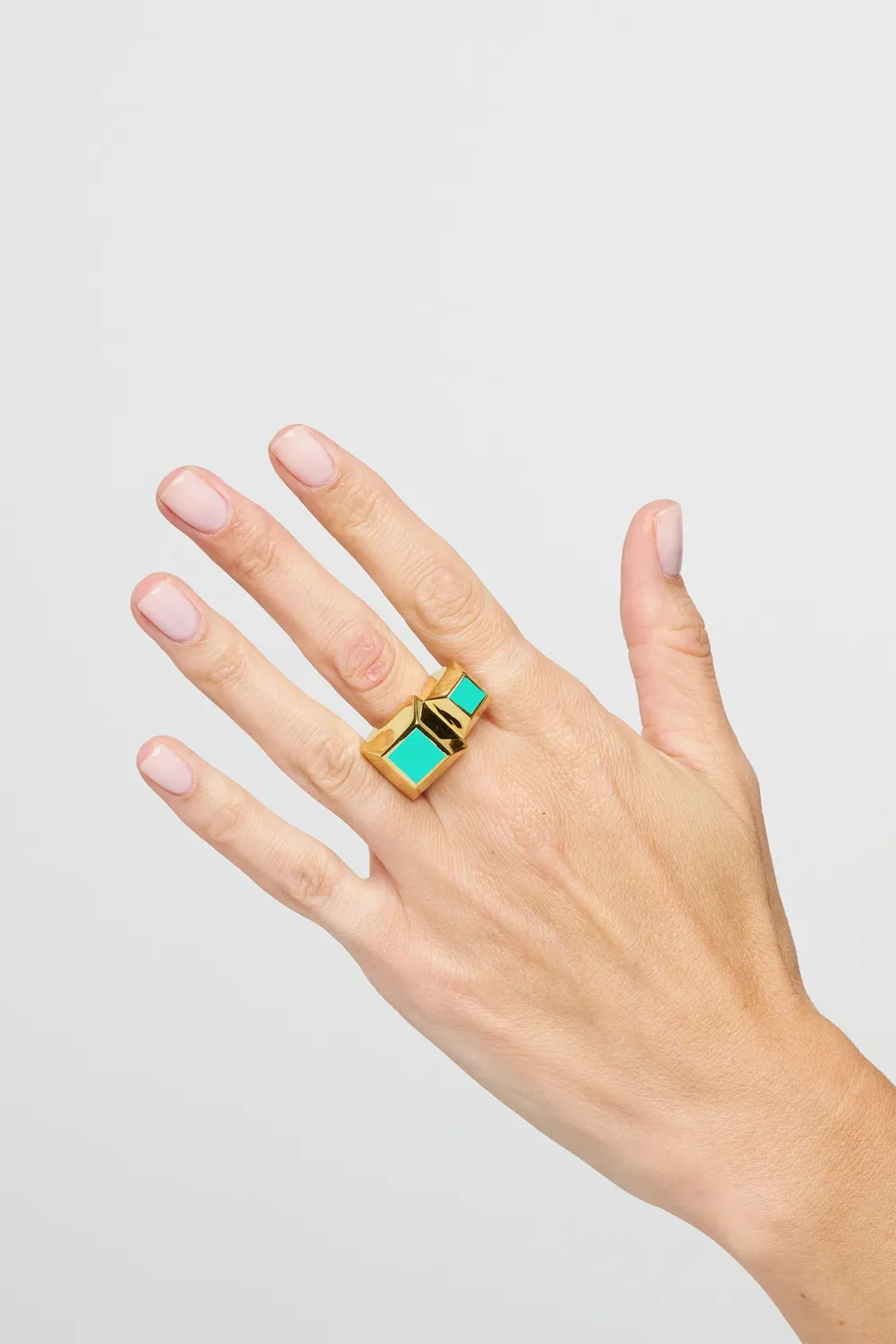 Philippe Ferrandis Kheops Double Ring bague or fin