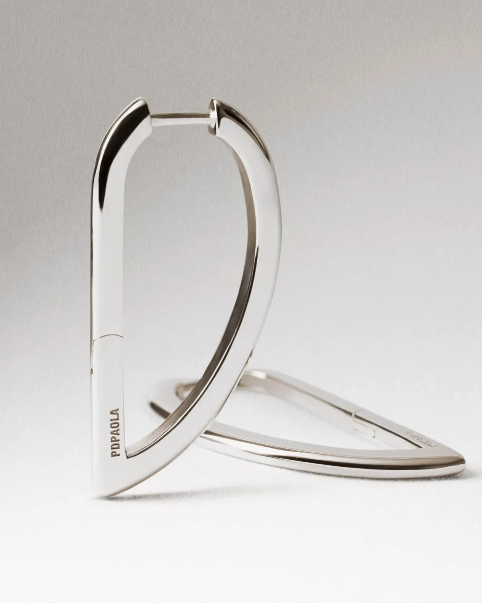 PDPAOLA Fuji Vento créoles argent 32 mm