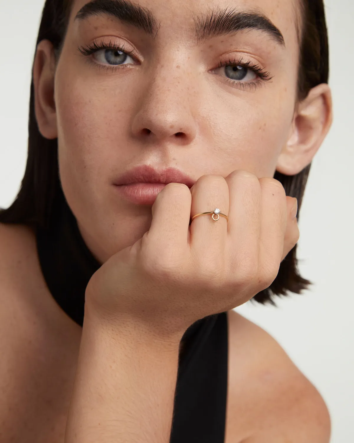 PDPAOLA Ari bague solitaire diamant or taille 12