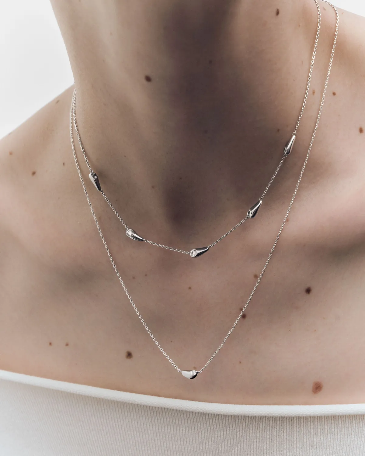 PDPAOLA Delta collier chaîne argenté
