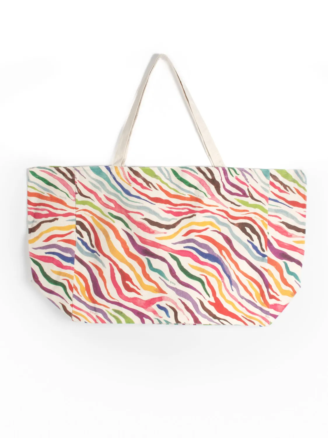 Nach Bijoux Crazy Tiger tote bag sac coton multicolore