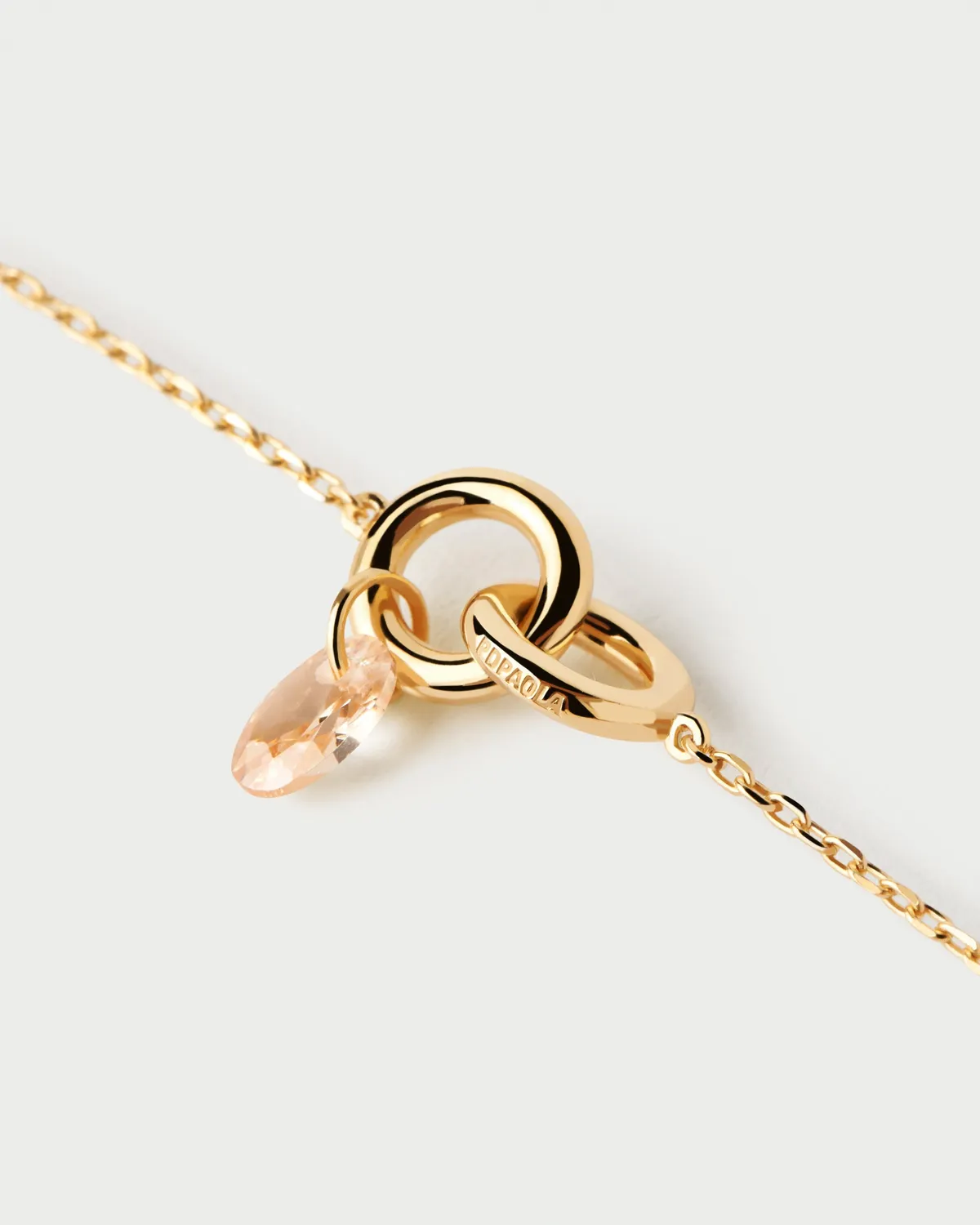 PDPAOLA Lily collier zircon pêche 40-50 cm