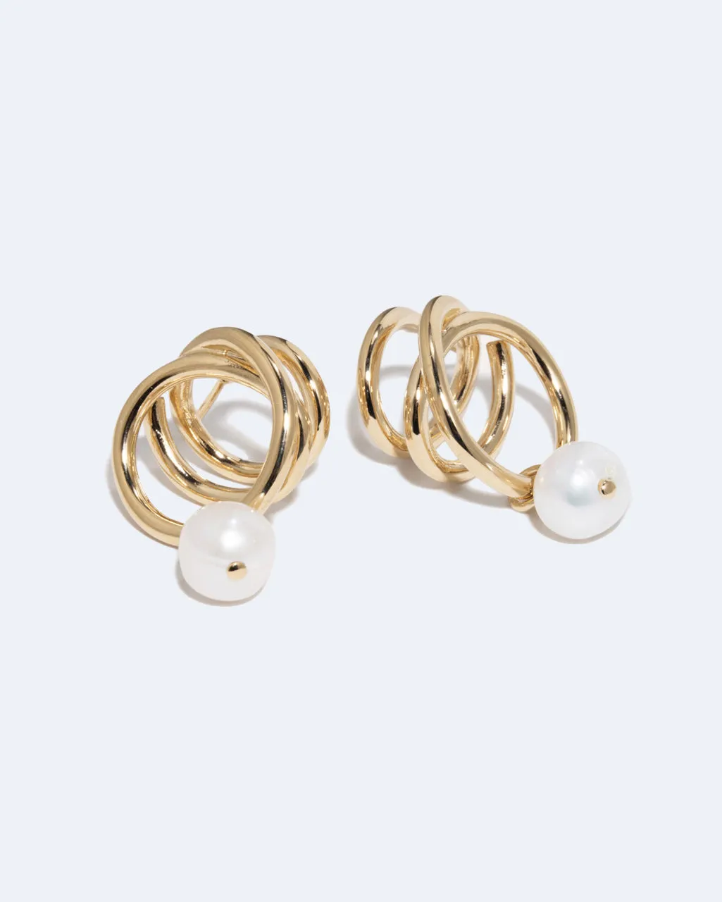 Completedworks Flow boucles d’oreilles perle vermeil or