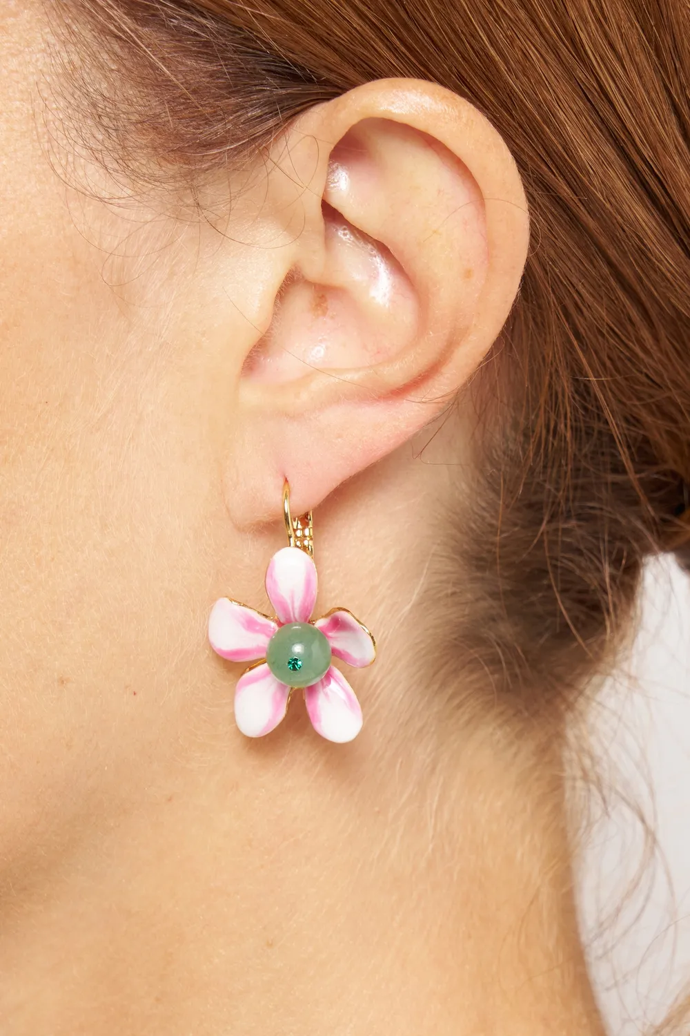 Philippe Ferrandis Grace boucles d’oreilles dormeuses dorées