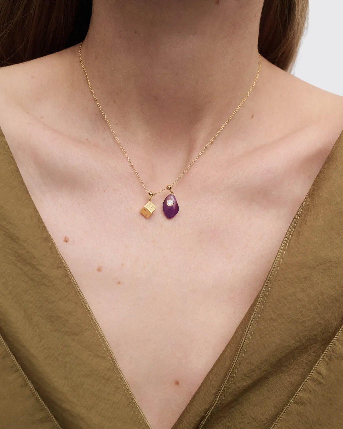 PDPAOLA Balance Amethyst charm breloque améthyste