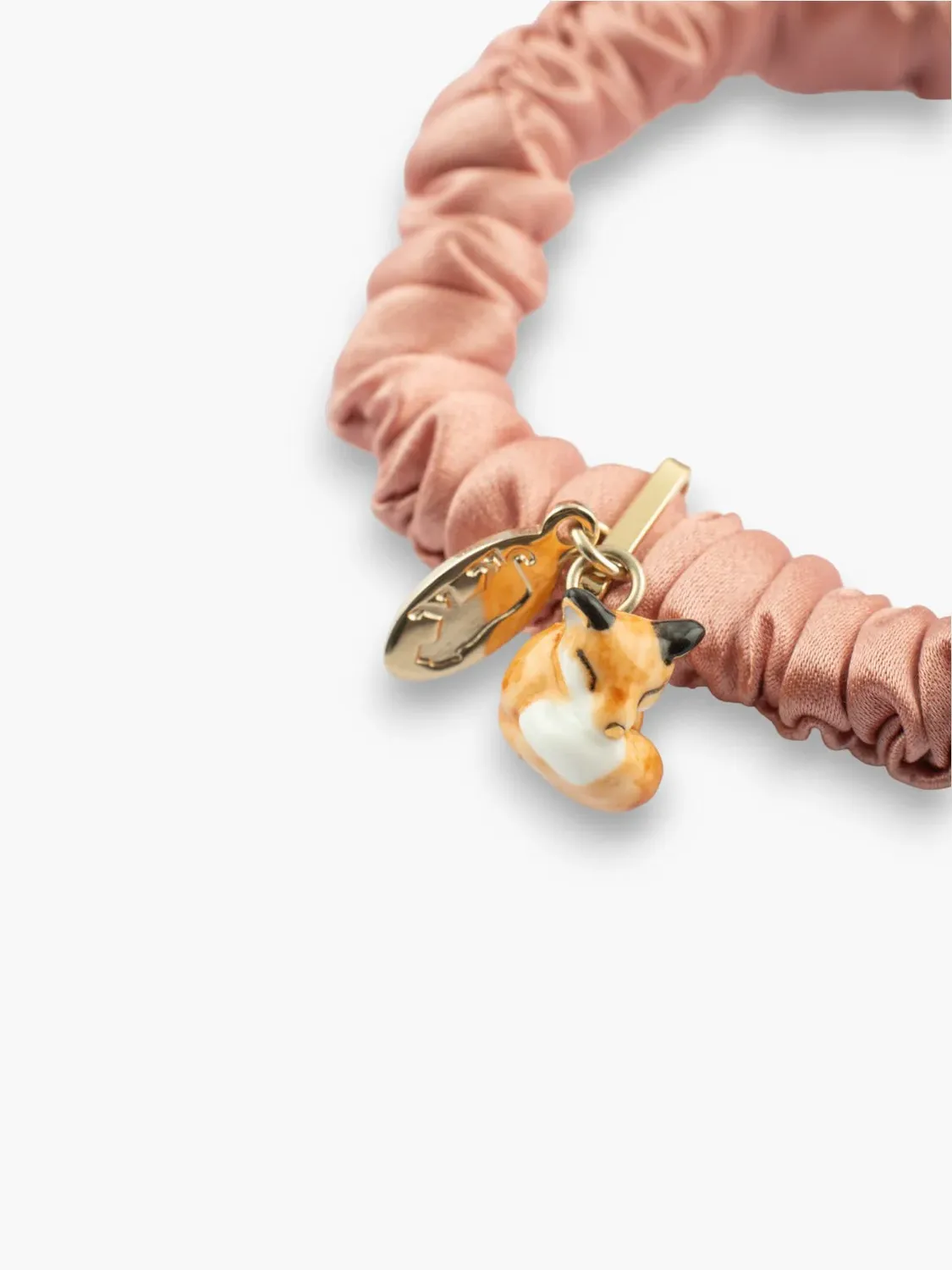 Nach Bijoux chouchou rose bracelet soie renard porcelaine