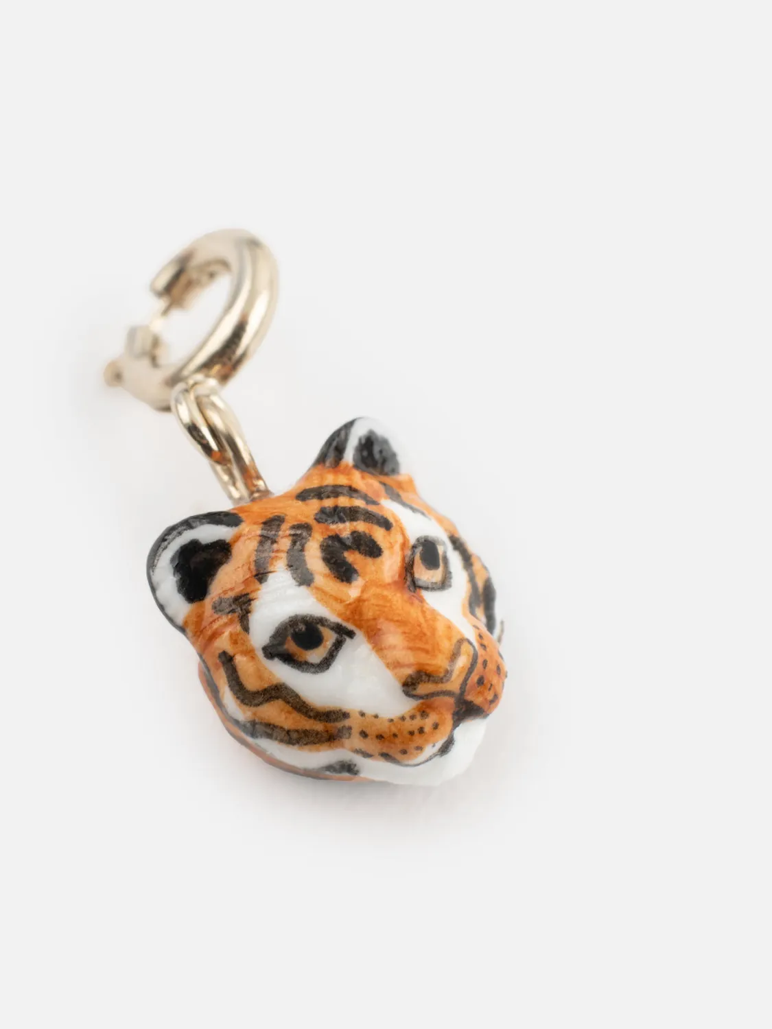 Nach Bijoux Tigre charm's porcelaine doré 2,2 cm
