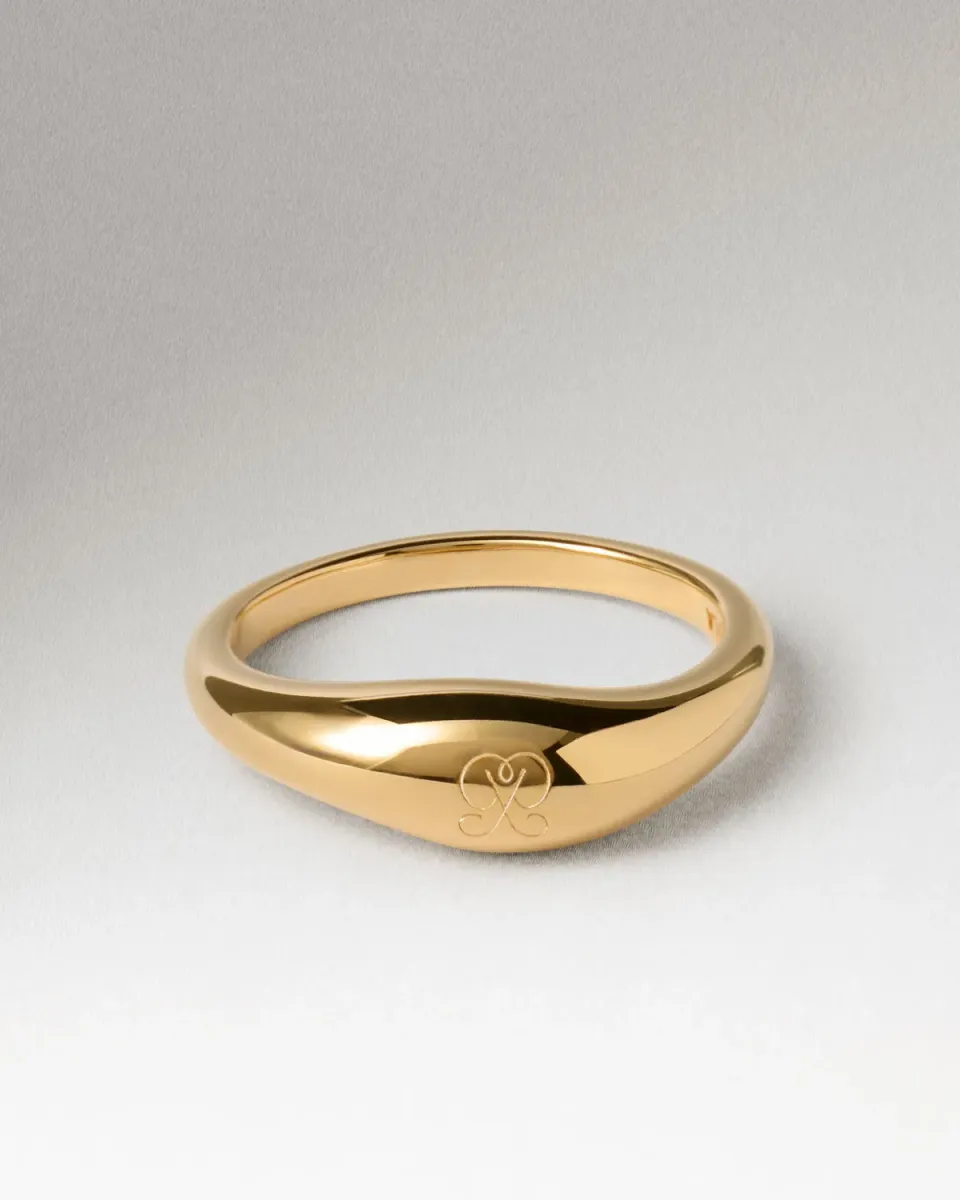 PDPAOLA Onda bague dorée vague taille 14