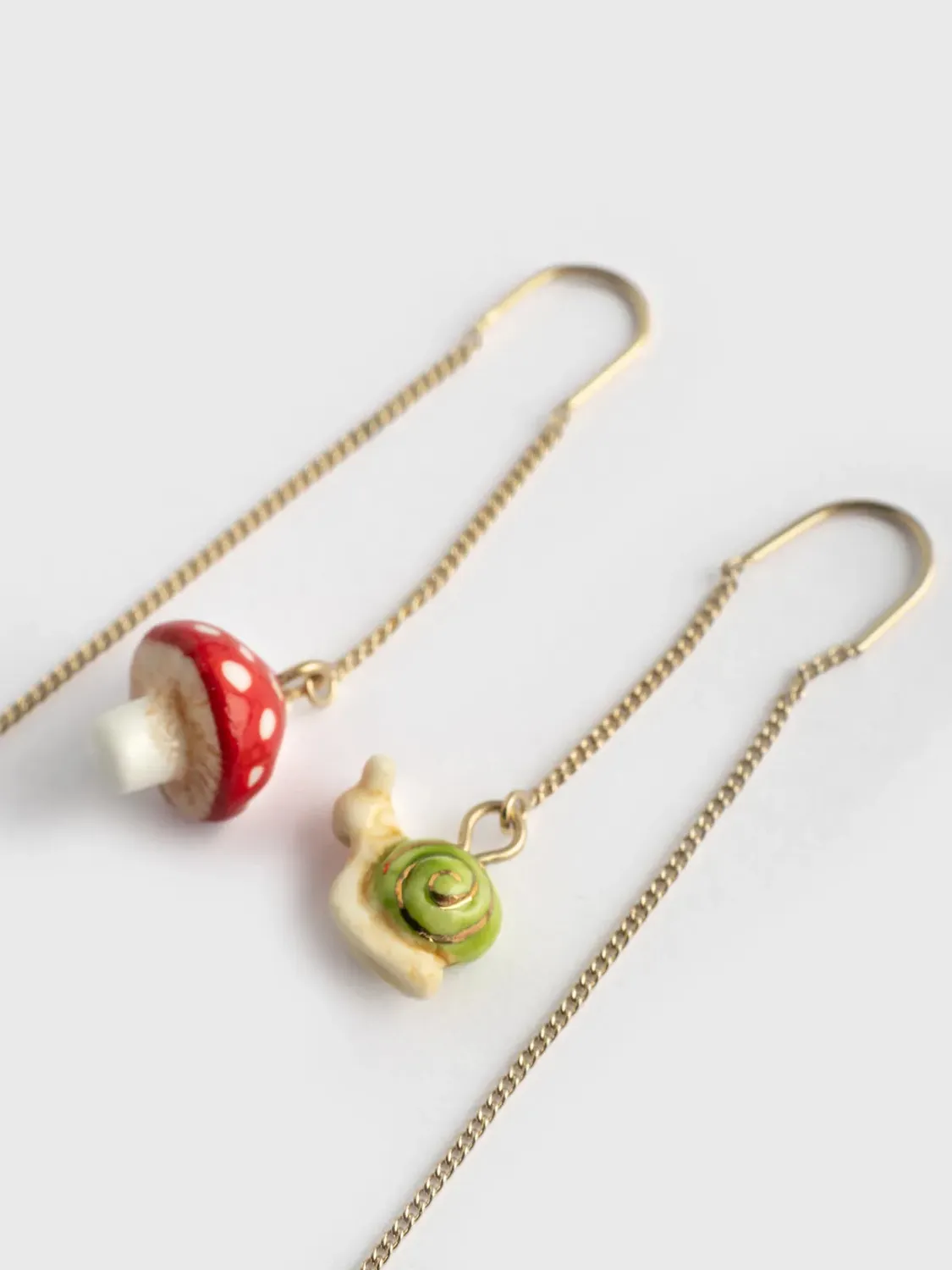 Nach Bijoux champignon escargot boucles longues 6,6 cm