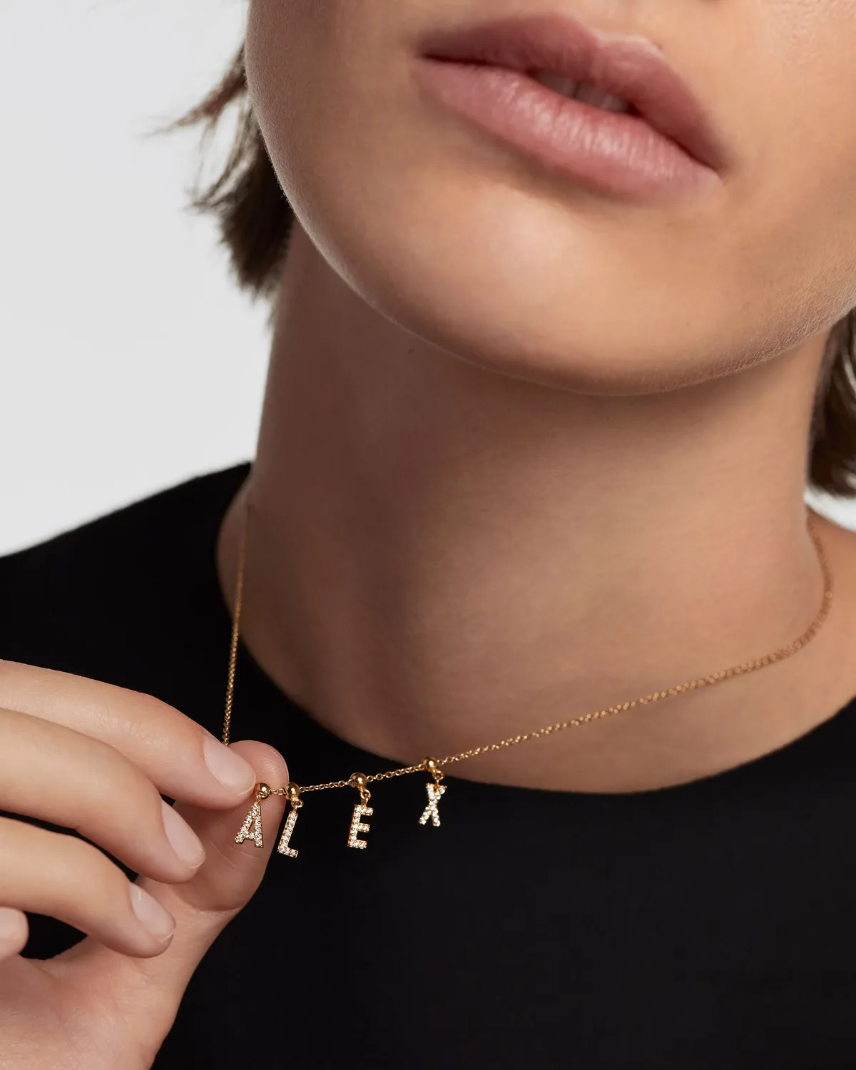 PDPAOLA Lettre Y charm doré zirconia