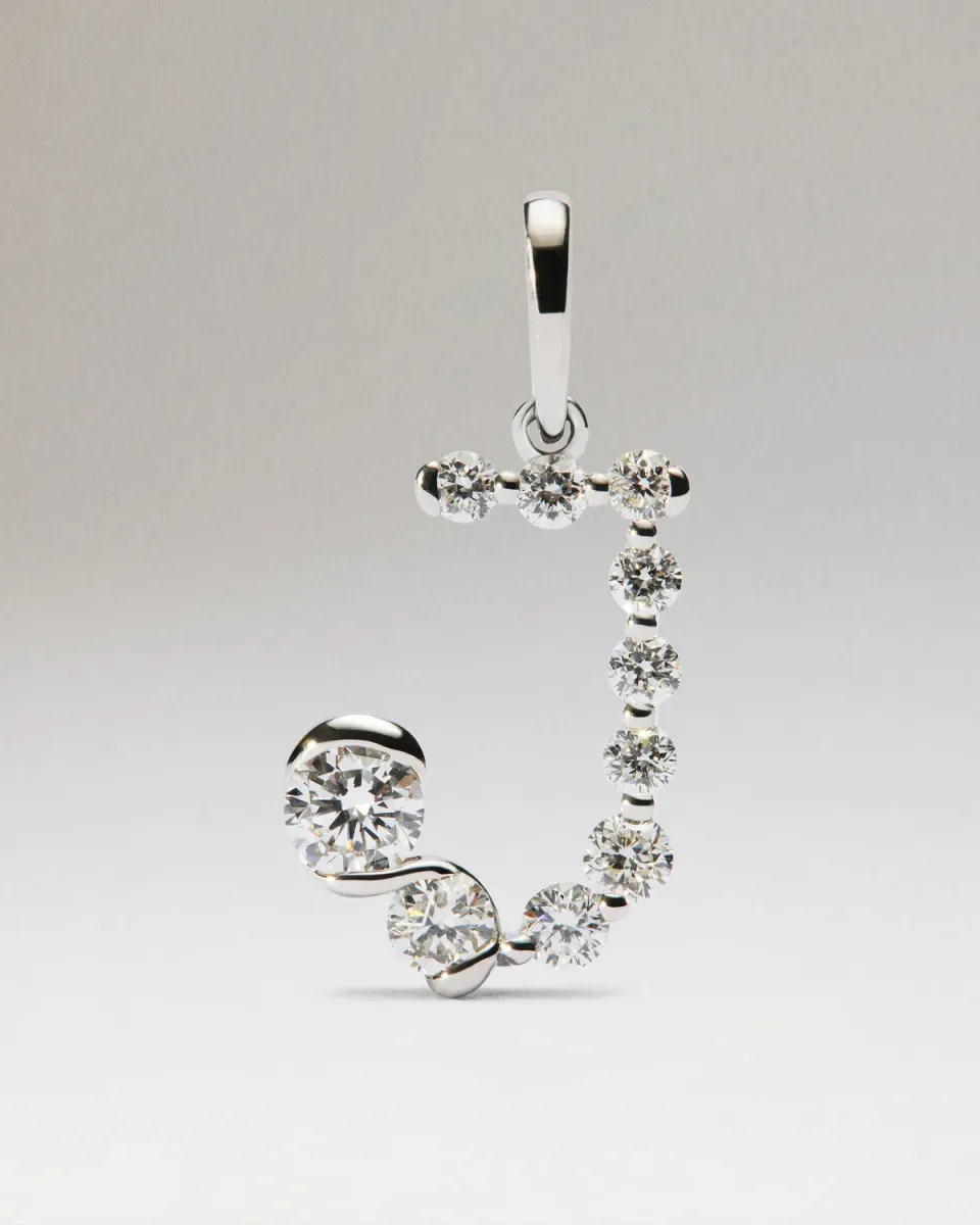 PDPAOLA Diamonds pendentif initiale J or blanc diamants