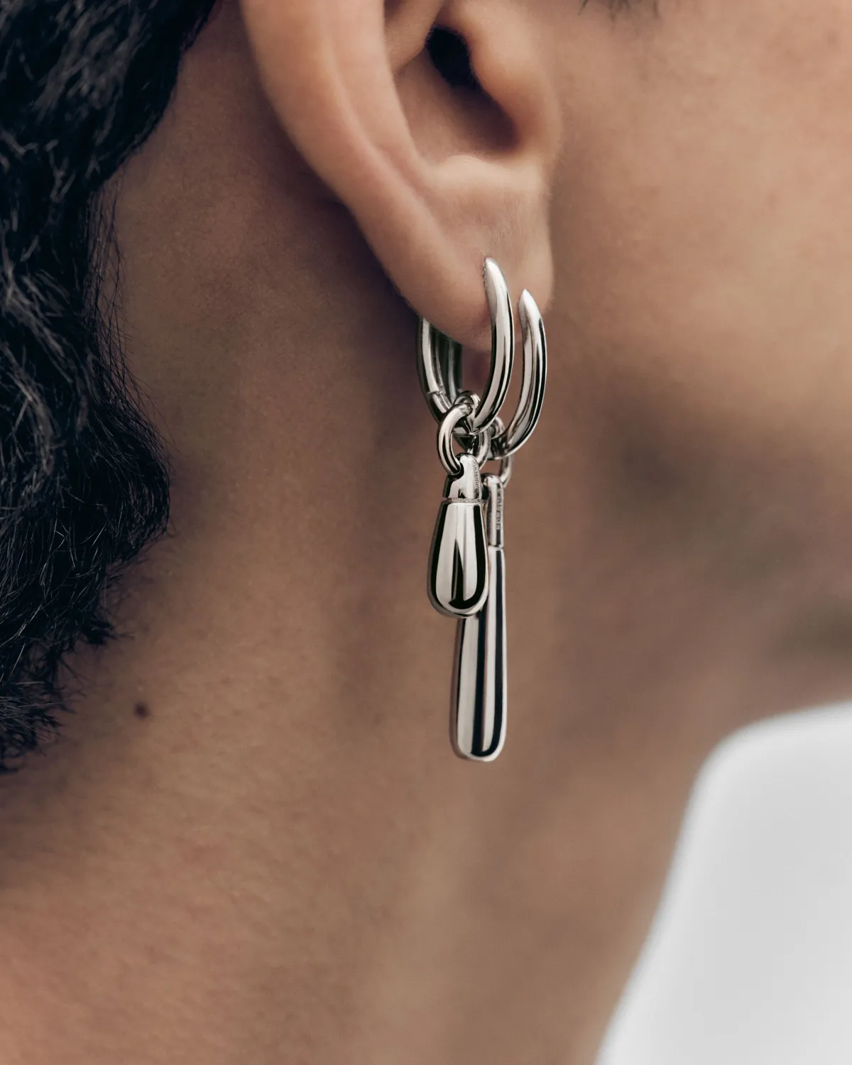 PDPAOLA Jupiter Single Hoop mono créole argent