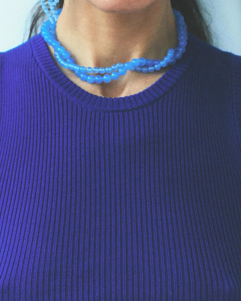 Completedworks Floe collier agate bleue argent recyclé