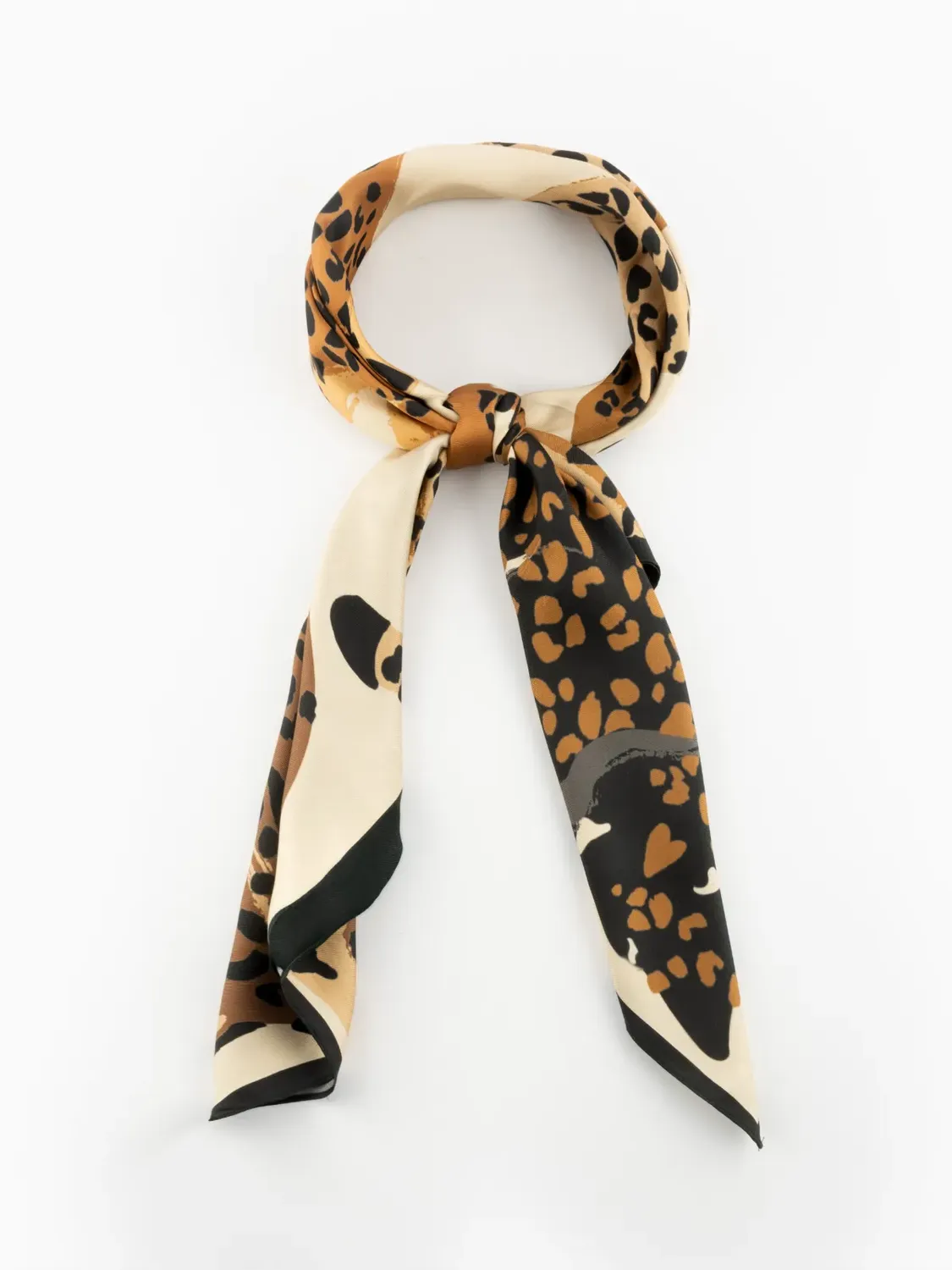 Nach Bijoux foulard léopard Idole sauvage soie 90x90 cm