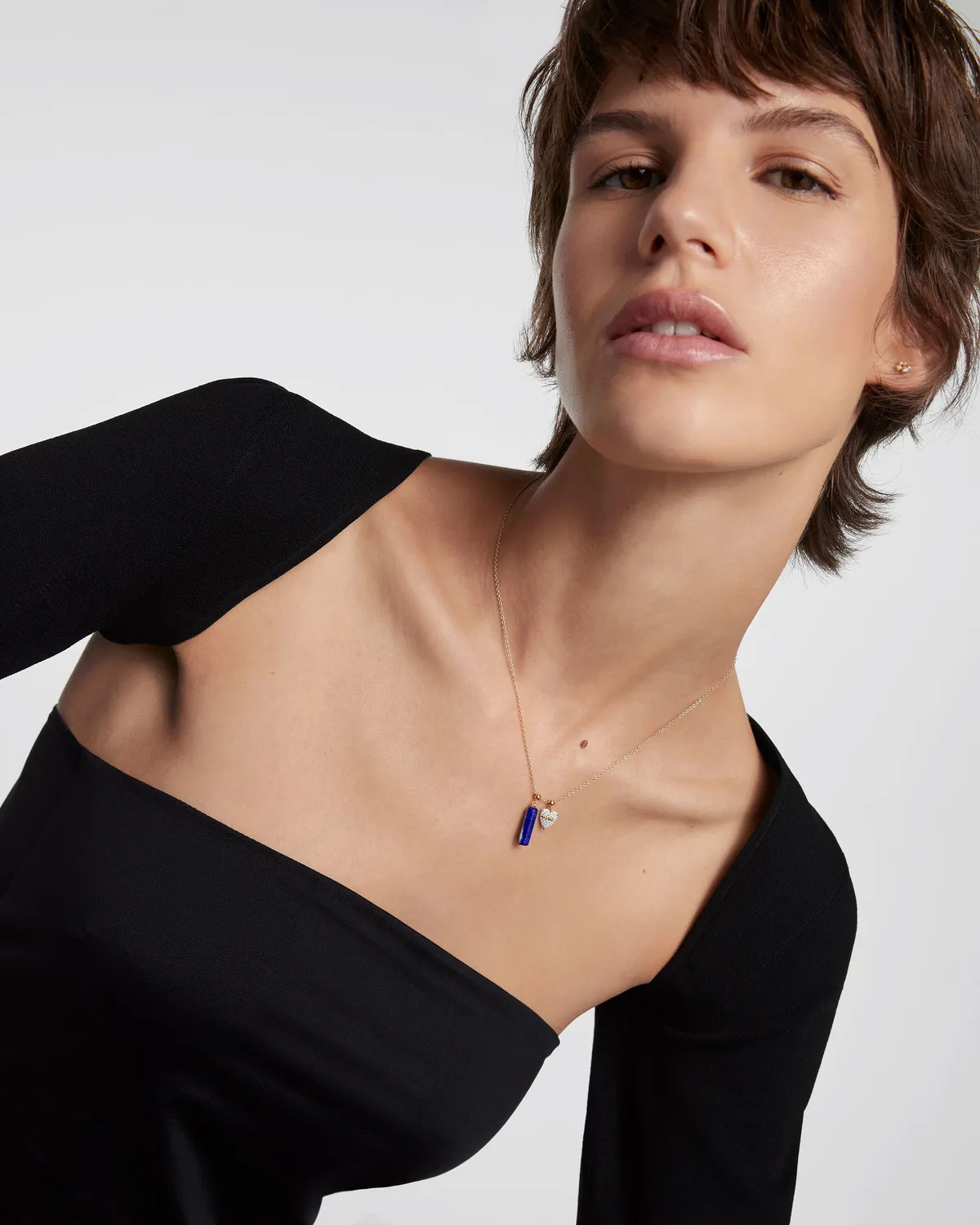 PDPAOLA Mama Heart charm doré zircone blanche