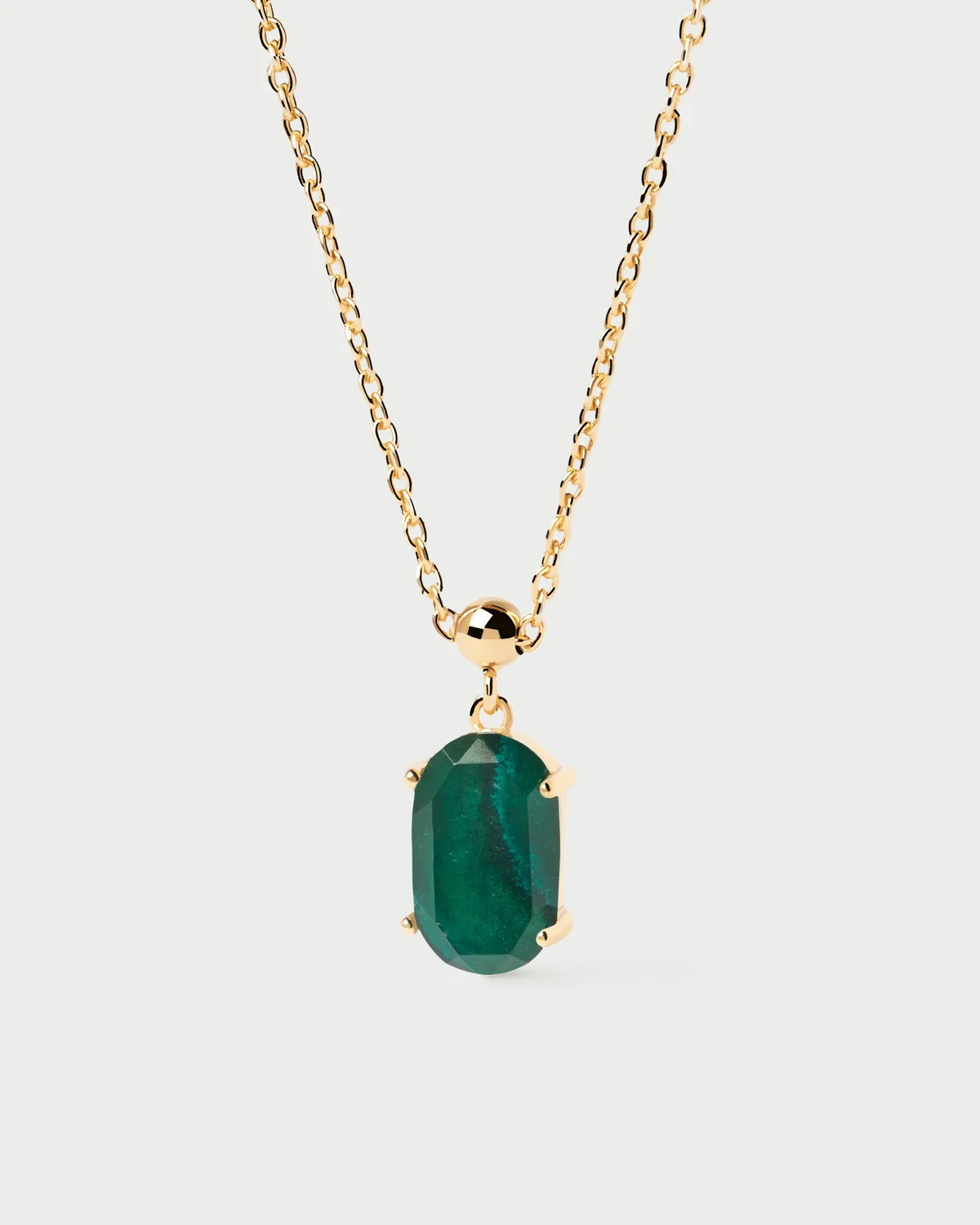 PDPAOLA Transformation Malachite charm malachite plaqué or