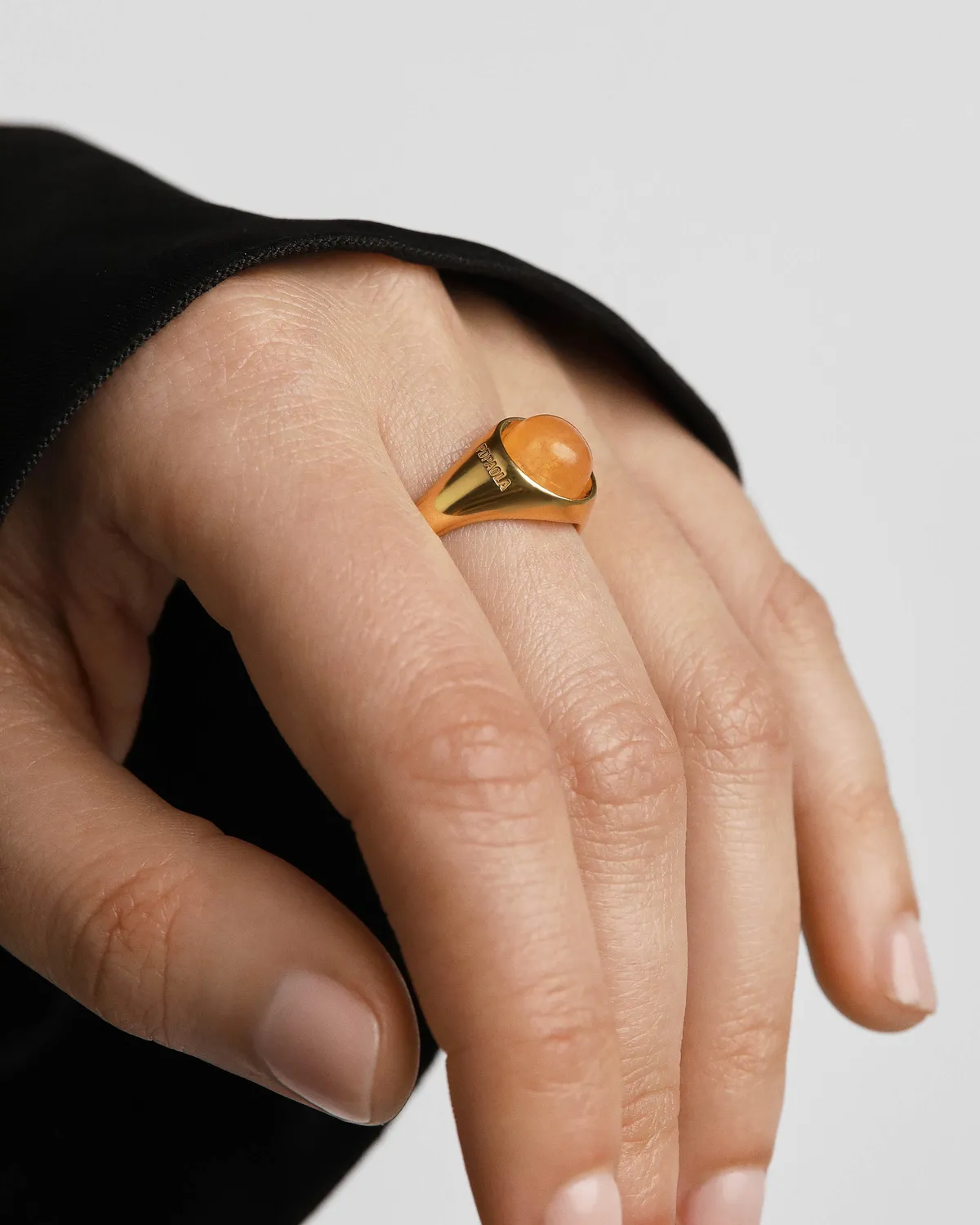 PDPAOLA Moon bague aventurine jaune 8 mm