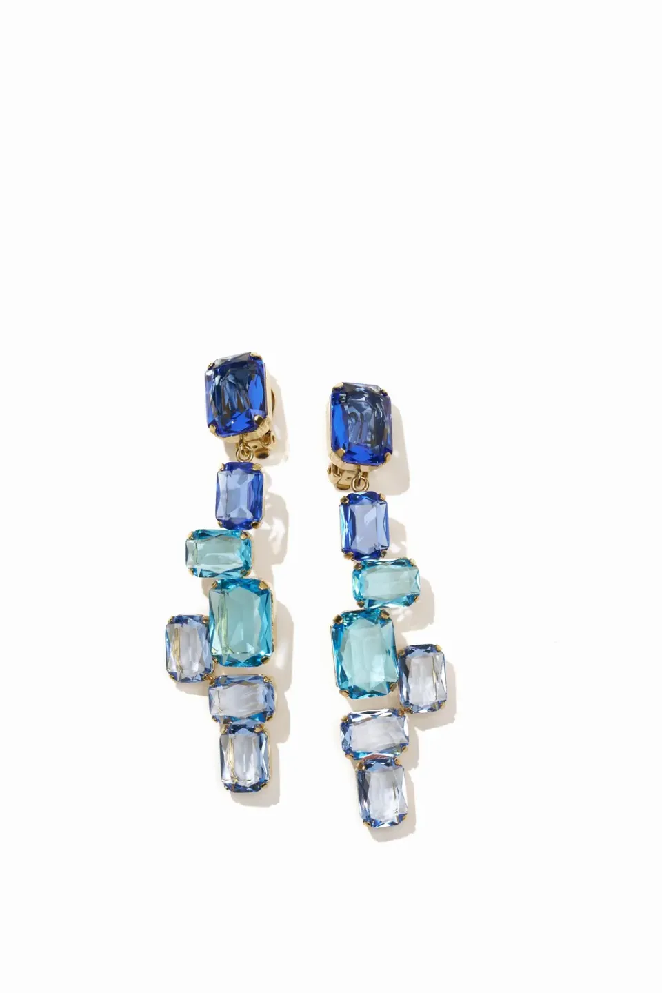 Philippe Ferrandis Baléares boucles d'oreilles clips longues dorées