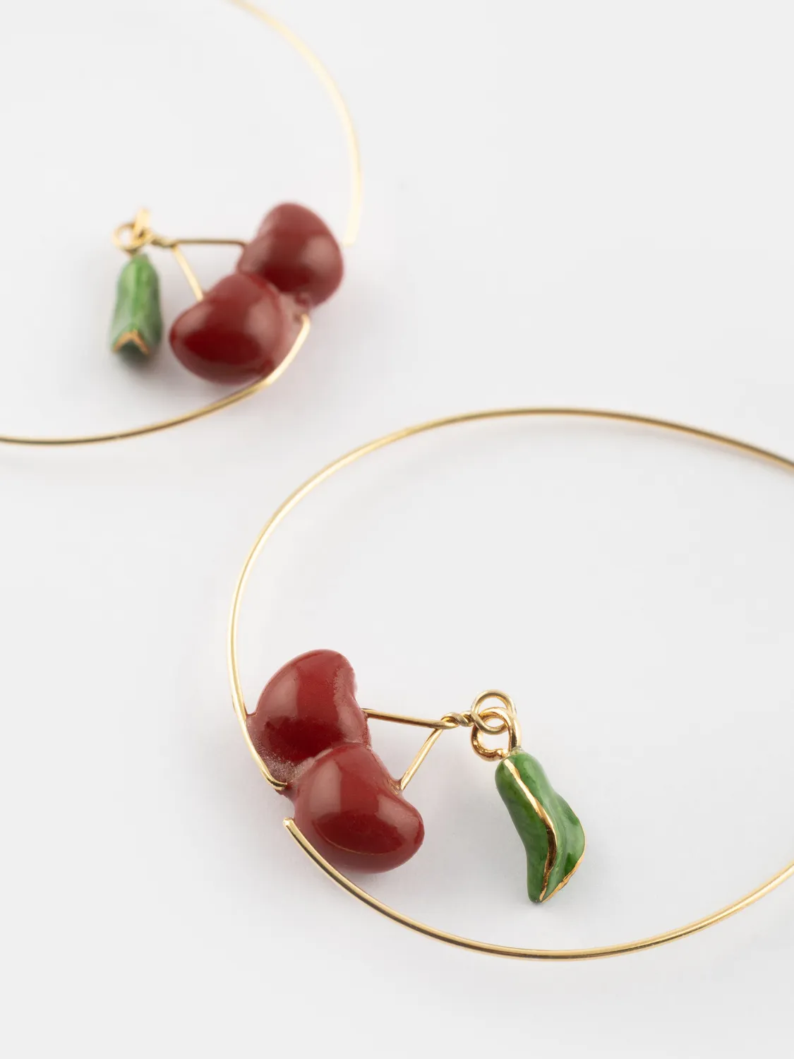 Nach Bijoux Chérie Cherry moyennes créoles cerises rouges
