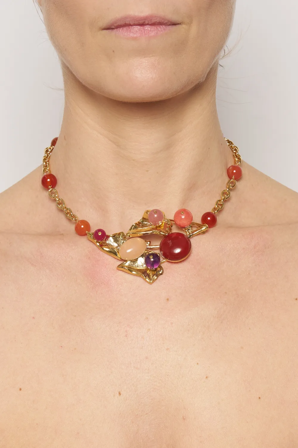 Philippe Ferrandis Eclosion collier rond doré