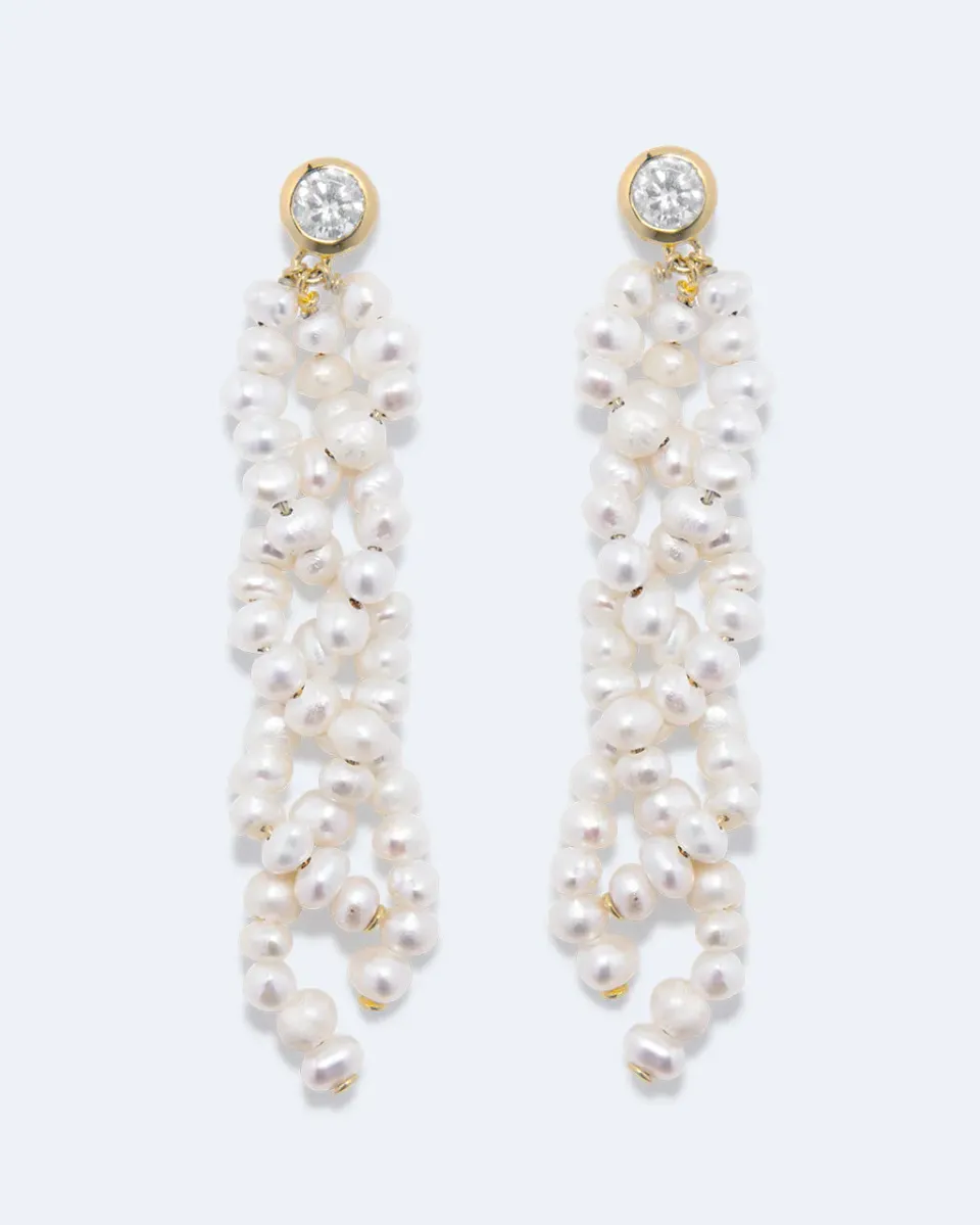 Completedworks Negotiation boucles perle zircon