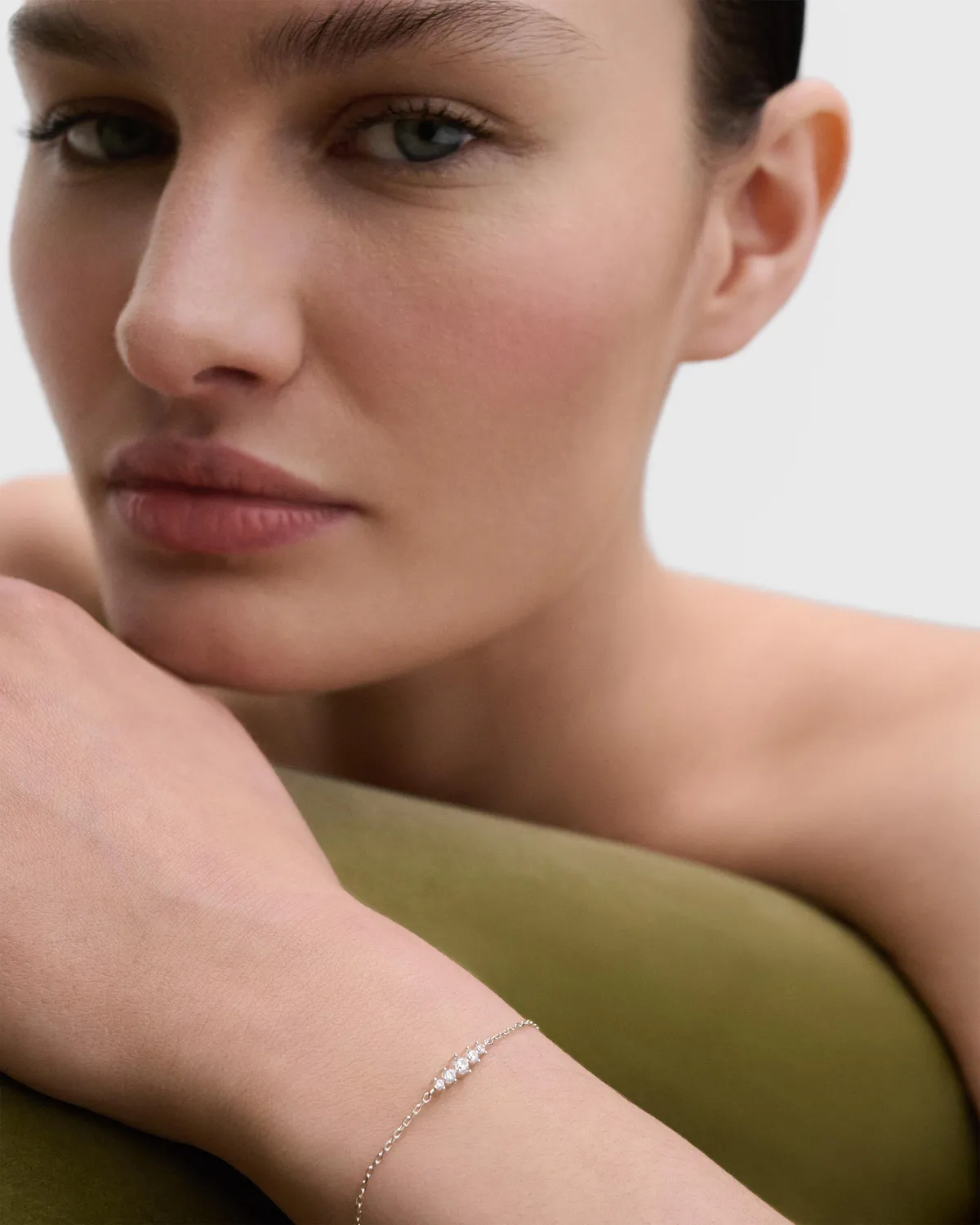 PDPAOLA Estela bracelet zirconia argent