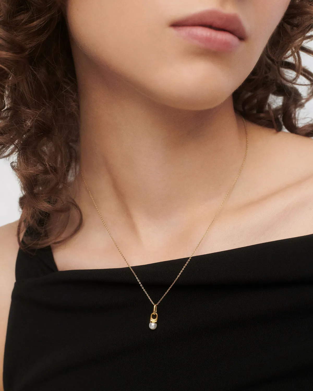 PDPAOLA pendentif perle eau douce blanc