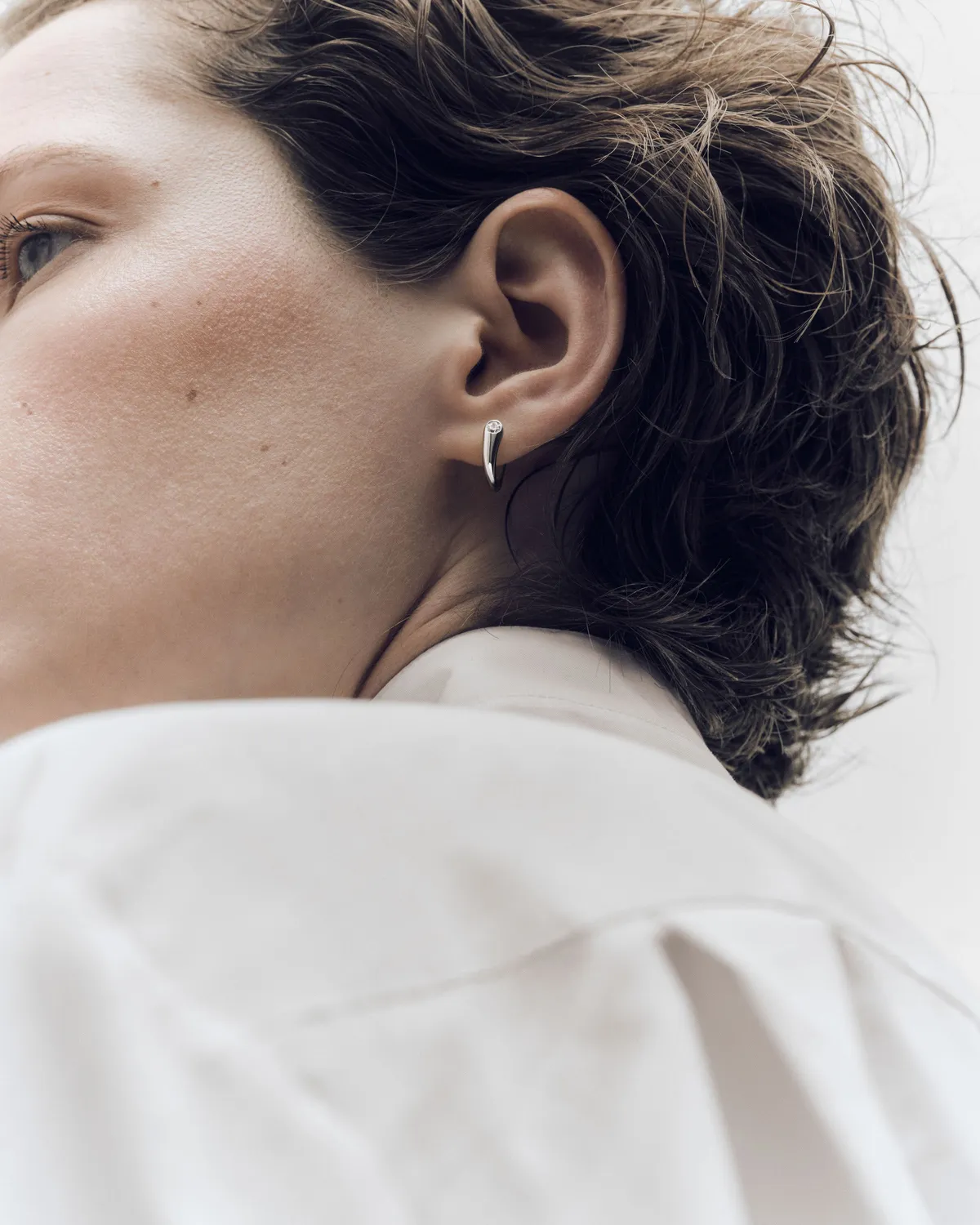 PDPAOLA Serena créoles argent rhodié